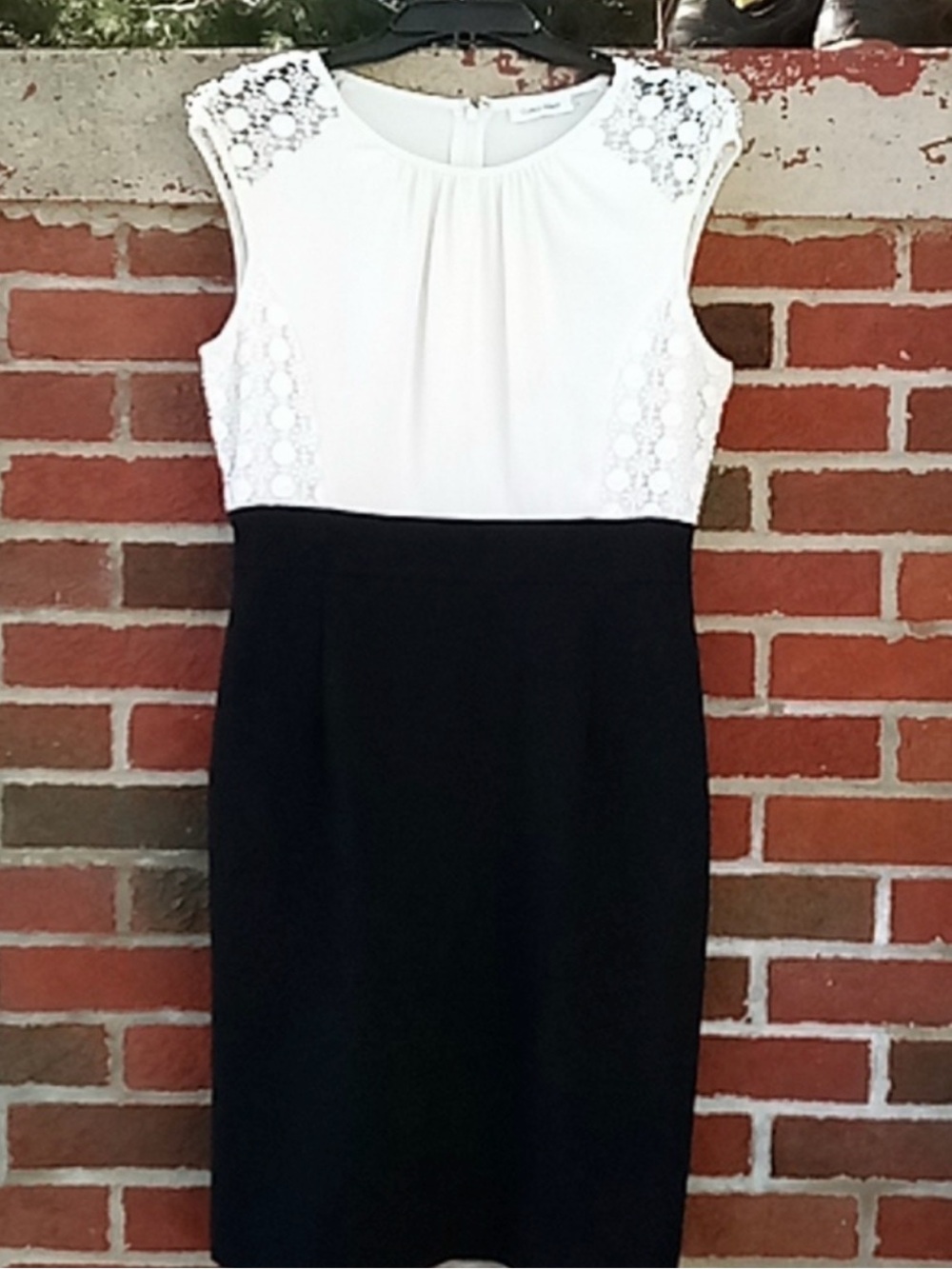 Calvin Klein Black White Color Block Dress Like New